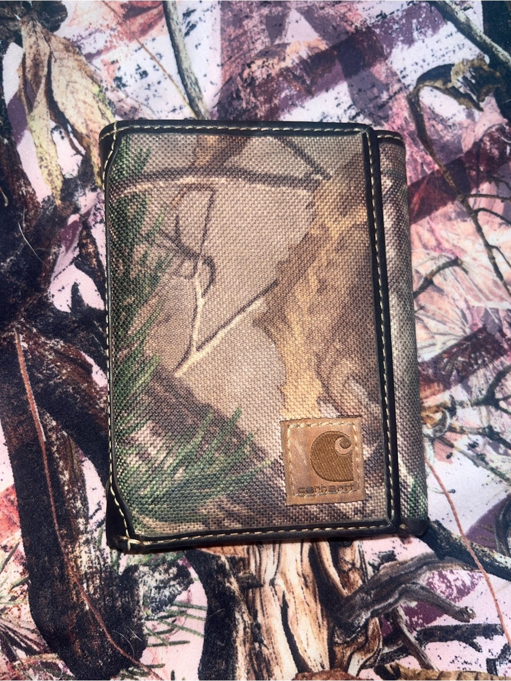 Carhartt Camouflage Trifold Card & Key Wallet - Brown/Green